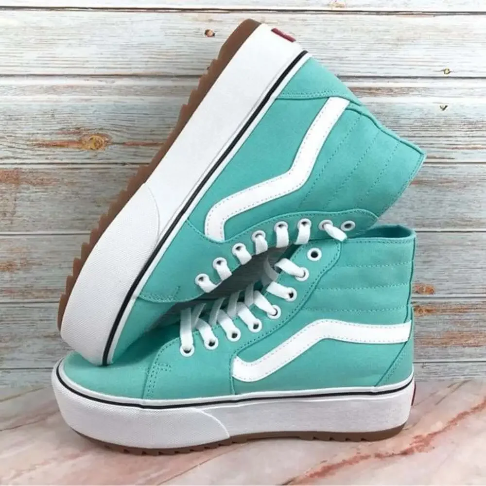 NEW Vans Filmore Hi Tapere Platform in Aqua Sky Canvas